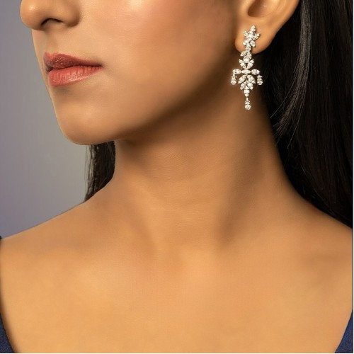 ZGJ1921 925 Sterling Silver Diamond Like Earrings ZGJ1921 925 Sterling Silver Diamond Like Earrings