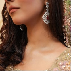 ZGJ1923 925 Sterling Silver Ruby Earrings