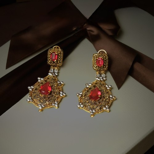 ZGJ1947 925 Sterling Silver Light Siam Earrings