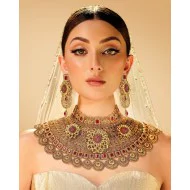 ZGJ2008 925 Sterling Silver Ruby Bridal Jewellery Set