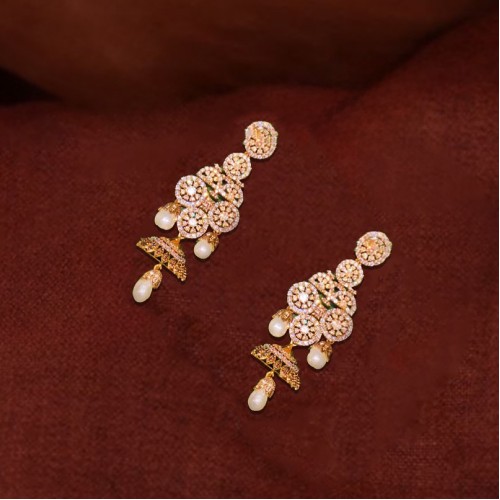 ZGJ2055 925 Sterling Silver Pearl Jhumka Earrings