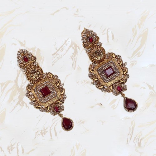 ZGJ2078 925 Sterling Silver Ruby Earrings