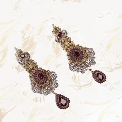 ZGJ2079 925 Sterling Silver Garnet Earrings