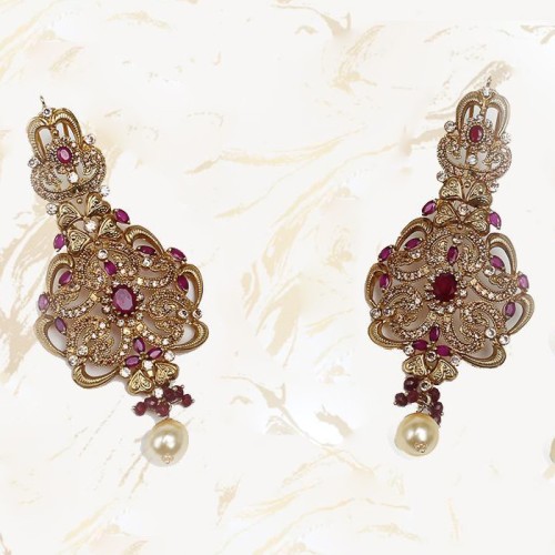 ZGJ2080 925 Sterling Silver Ruby Earrings