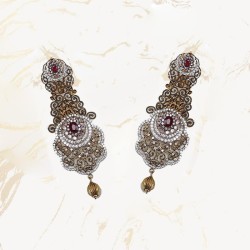 ZGJ2081 925 Sterling Silver Garnet Earrings