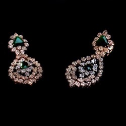 ZGJ2083 925 Sterling Silver Emerald Earrings