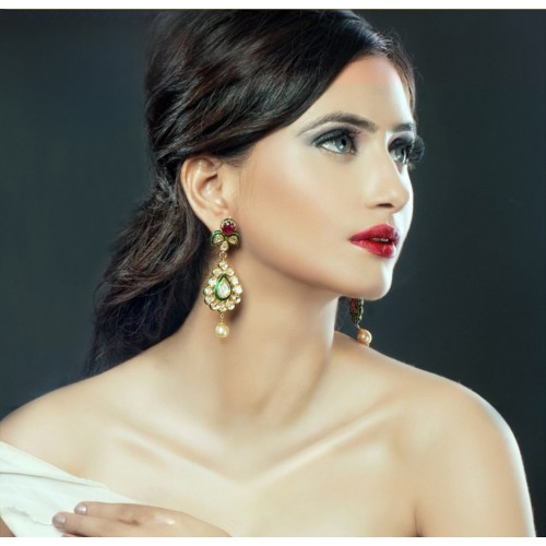 ZGJ2103 925 Sterling Silver Kundan Earrings