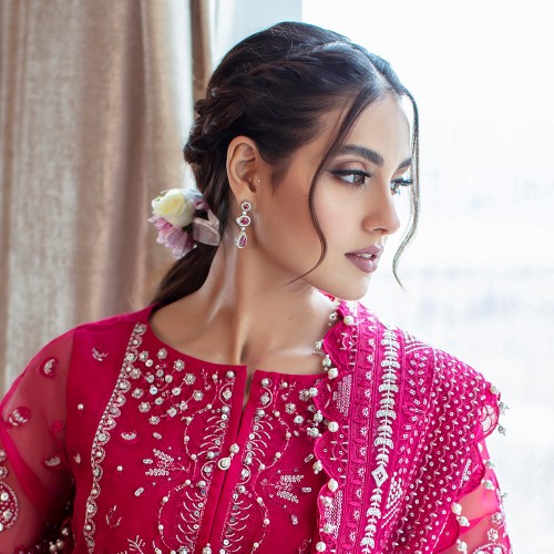 ZGJ2111 925 Sterling Silver Ruby Earrings