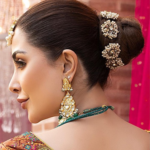 ZGJ2114 925 Sterling Silver Diamond Polki Earrings