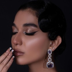 ZGJ2118 925 Sterling Silver Amethyst Earrings