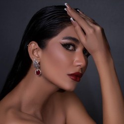 ZGJ2120 925 Sterling Silver Ruby Earrings