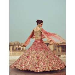 Rusty Red Forsythia Lehenga Rusty Red Forsythia Lehenga