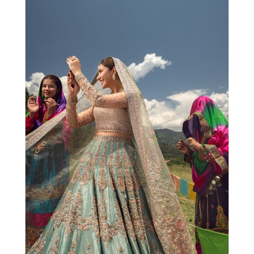 Aero Blue Forsythia Lehenga Aero Blue Forsythia Lehenga