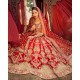Pigment Red Forsythia Lehenga Pigment Red Forsythia Lehenga