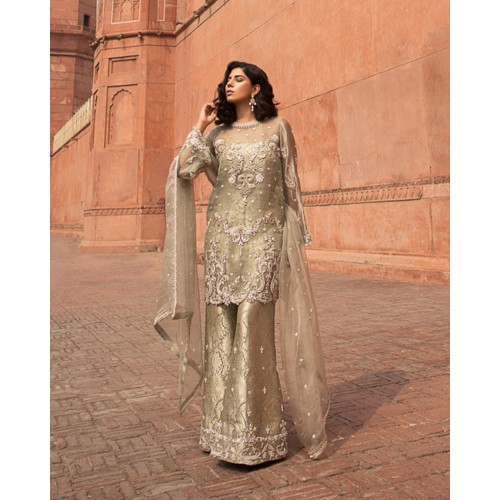 Dark Champagne Forsythia Party Wear