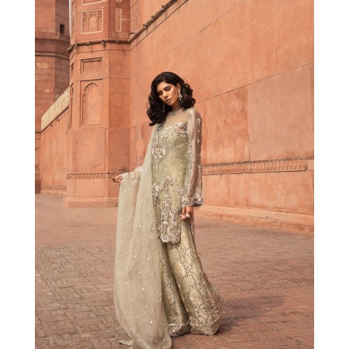 Dark Champagne Forsythia Party Wear