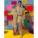 Metallic Gold Forsythia Party Wear