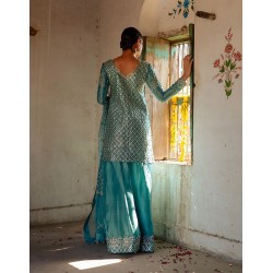 Steel Teal Forsythia Sharara