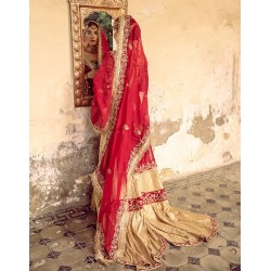 Alizarin and Gold Forsythia Gharara