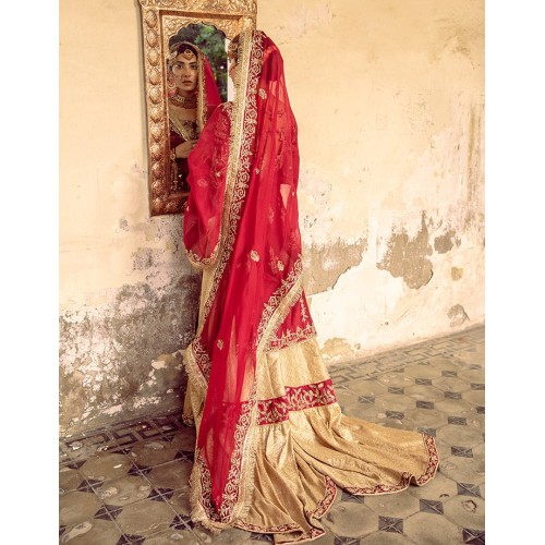 Alizarin and Gold Forsythia Gharara