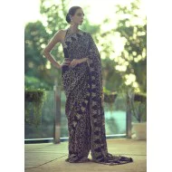Russian Violet Syringa Saree