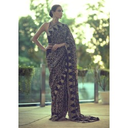 Russian Violet Syringa Saree