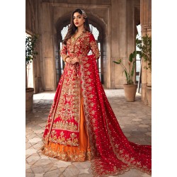 Pigment Red Syringa Lehenga