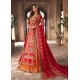 Pigment Red Syringa Lehenga