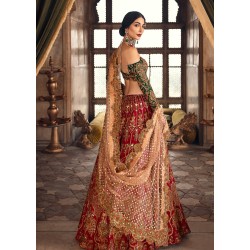Scarlet Syringa Lehenga