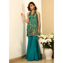 Teal Syringa Gharara