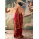 Fire Engine Red Syringa Saree