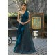 Indigo Dye Syringa Lehenga
