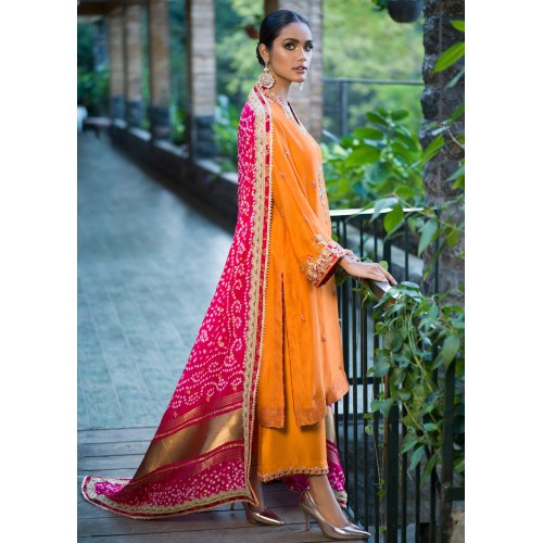 Safety Orange Syringa Culottes Suit