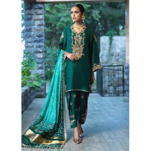 Deep Jungle Green Syringa Party Wear