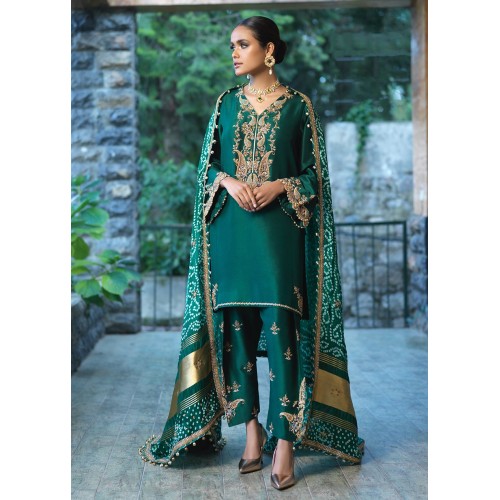 Deep Jungle Green Syringa Party Wear