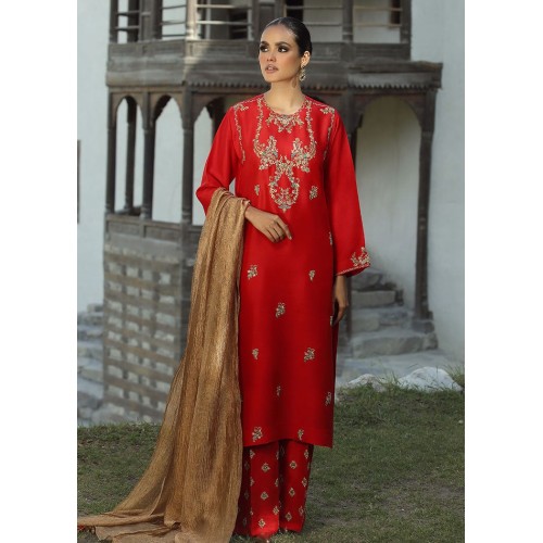 Amaranth Red Syringa Shirt and Izaar