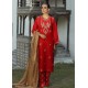 Amaranth Red Syringa Shirt and Izaar