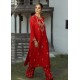 Amaranth Red Syringa Shirt and Izaar